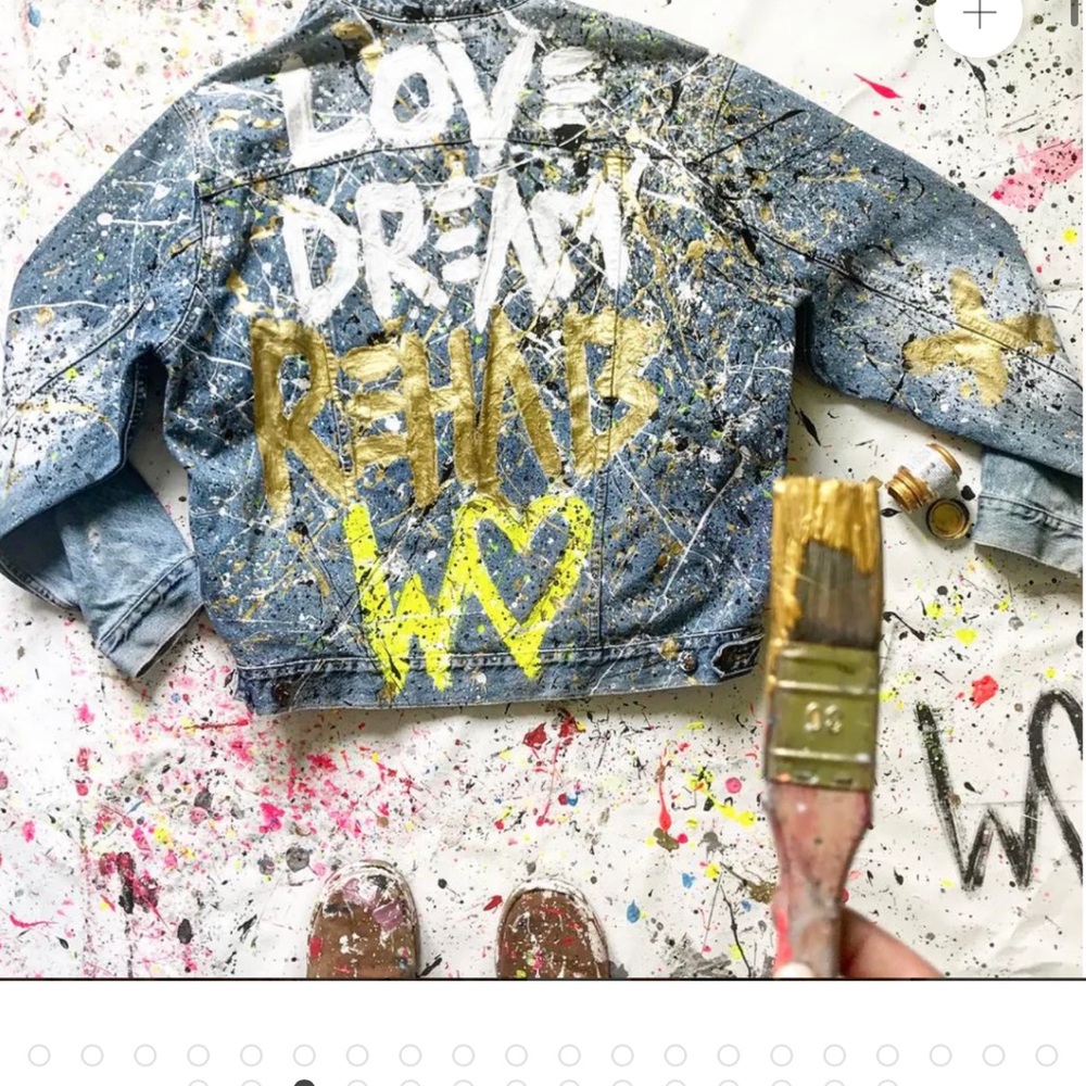 Levi's Blue Jean Jacket Custom made by the Rehab Project Large